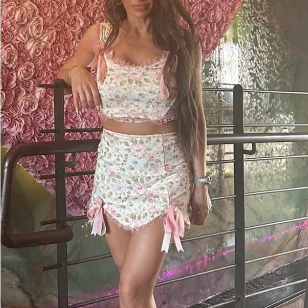 Floral Pink Skirt